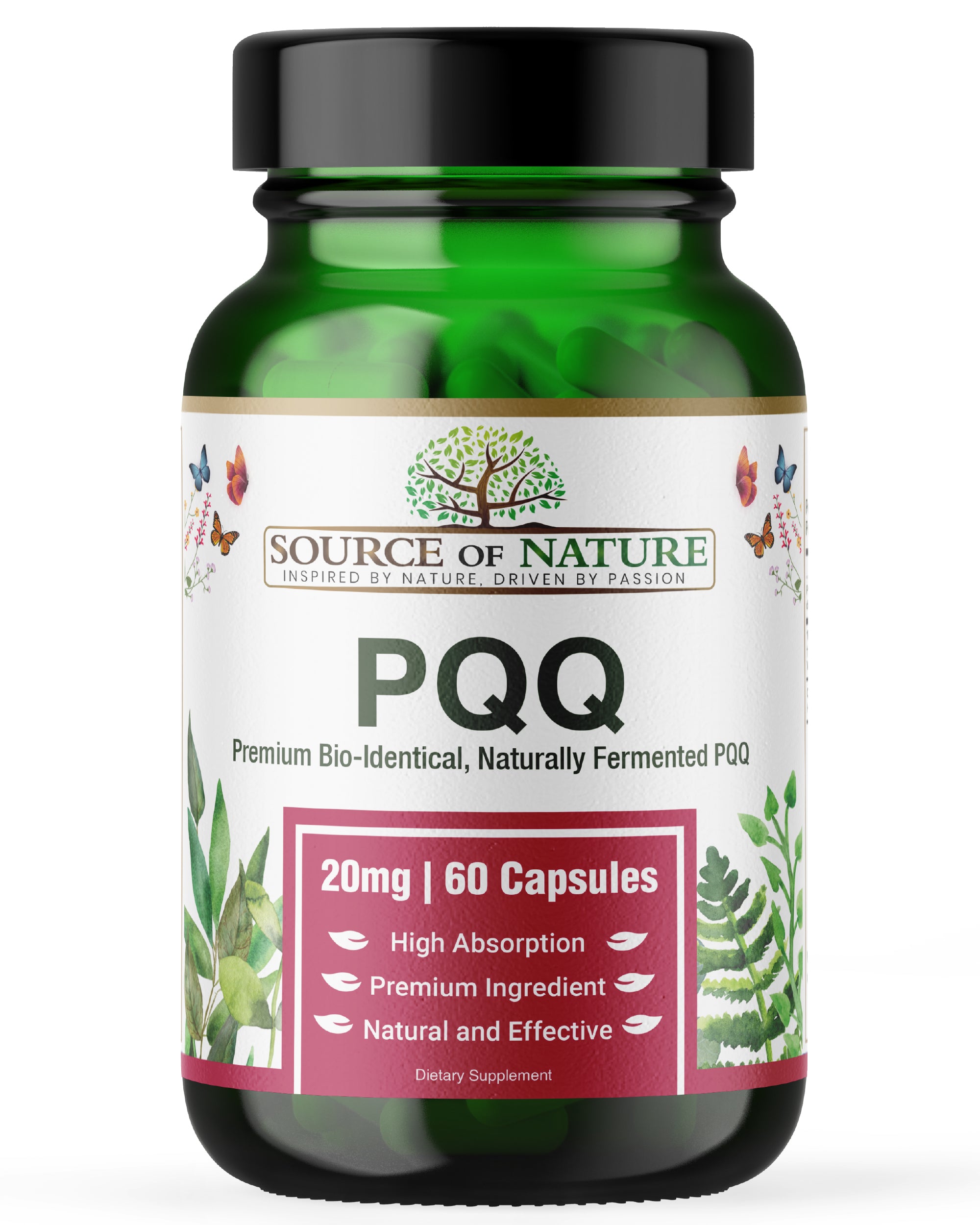 20mg PQQ | 60 Capsules | 2 Month Supply